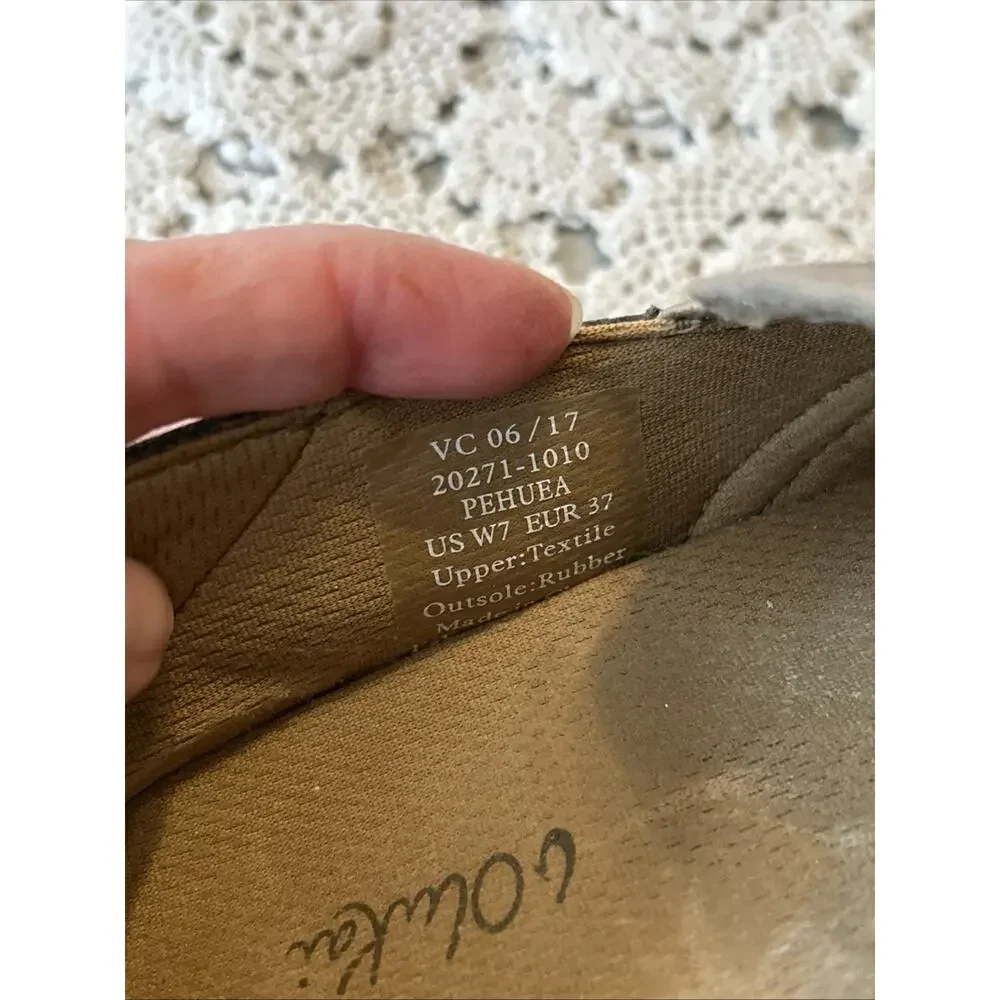 OluKai Women's Taupe Mesh Slip-On Flats